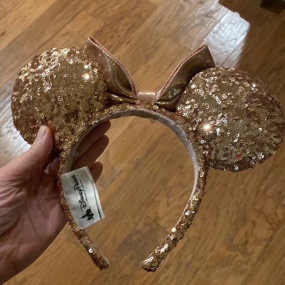 Disney OG (2017) Rose Gold Sequins Minnie Mouse Ears OS - Picture 2 of 2